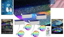 Load image into Gallery viewer, Submersible Solar LED Pool Lights - Eco-Friendly, Remote Control, 4 Pack