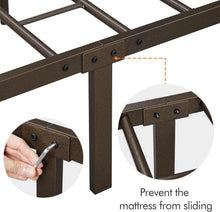 Load image into Gallery viewer, Classic Bronze Twin Bed Frame with Storage and High Headboard for Modern Living