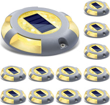 Load image into Gallery viewer, 12 Pack Solar Deck Lights - Stylish Waterproof Oval LED Shine for Pathway Safety