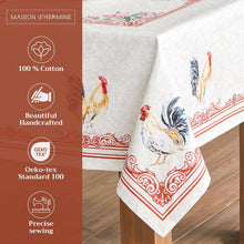 Load image into Gallery viewer, Geometric Pattern Tablecloth - 60 x 108 Inches Cotton Rectangle for Dining Room