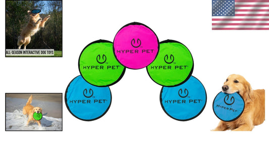 Colorful 9-Inch Soft Dog Discs - Floating Fetch Toy, Pack of 5 for All Breeds