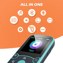 Load image into Gallery viewer, 64GB Bluetooth 5.3 MP3 Player with Clip - Ultimate Sport Companion in Blue