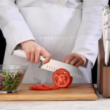 Load image into Gallery viewer, Comprehensive 17-Piece White Knife Set - Ergonomic Handles &amp; Full Tang Design