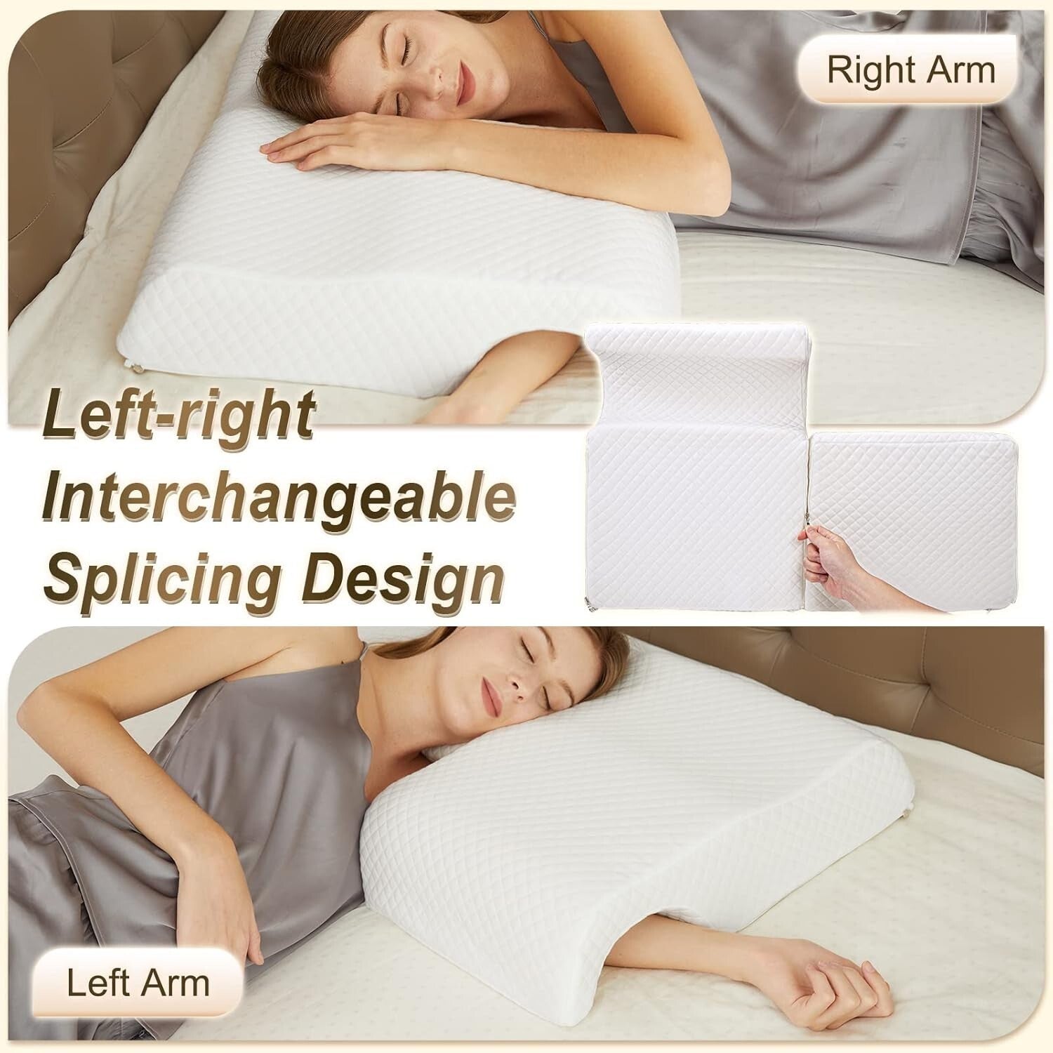 Breathable Memory Foam Cuddle Pillow for Couples - Adjustable and Comfortable