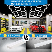 Load image into Gallery viewer, Hexagon 108000LM LED Garage Light with Safe Installation - Ideal for Workshops