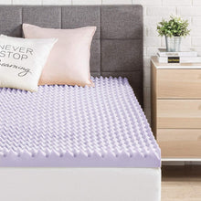 Load image into Gallery viewer, Full Size Egg Crate Memory Foam Topper - Soft Lavender Infusion for Comfort