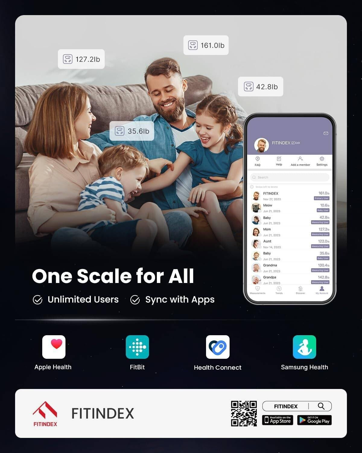 Elegant Black Body Composition Analyzer with LED Display & Bluetooth Integration