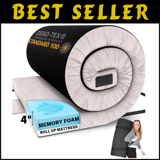 Waterproof 80’’x40’’ Foam Sleeping Pad - Ideal for Camping, Cots, and Sleepovers