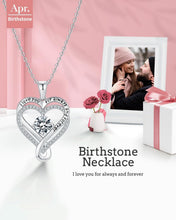 Load image into Gallery viewer, Adjustable Sterling Silver Heart Necklace - I Love You Engraving Gift for Women