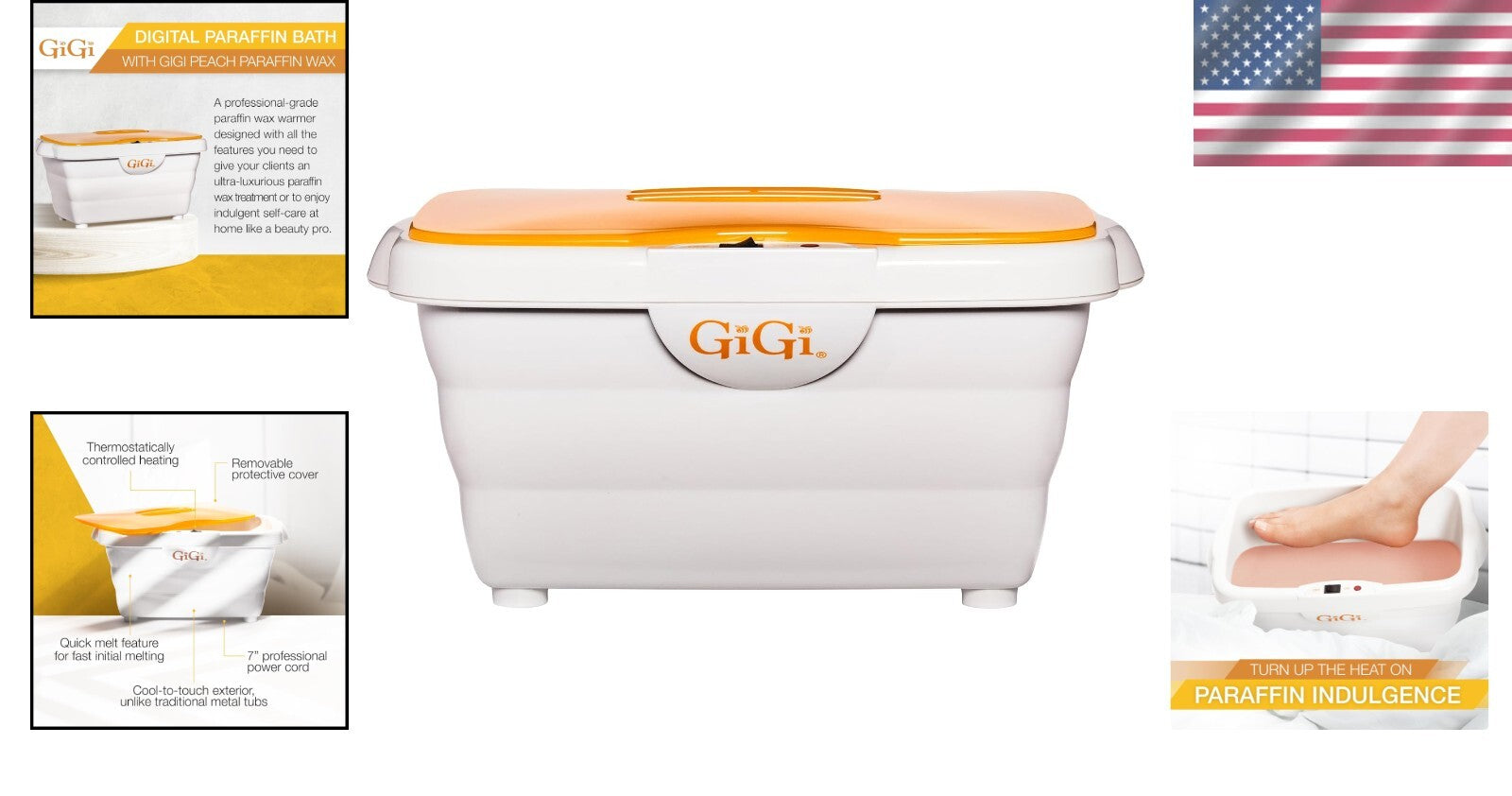 Digital Paraffin Wax Bath for Hand and Foot Therapy with Peach Wax - Spa Quality