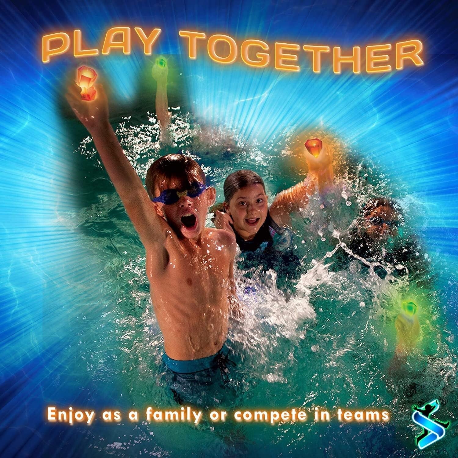 Waterproof Glow-in-the-Dark Pool Toy Set: 1-12 Players for Endless Fun
