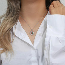 Load image into Gallery viewer, Forever Love Heart Necklace - 925 Silver Double Birthstone Jewelry Gift for Her