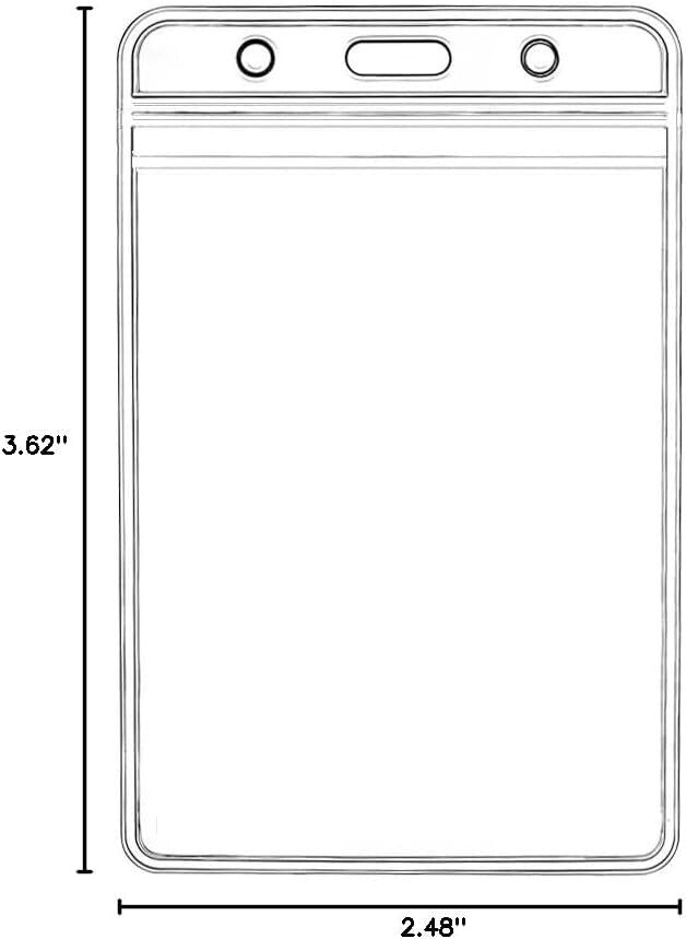 400 Pcs Waterproof Clear Plastic ID Badge Holders - Durable Vinyl Quality