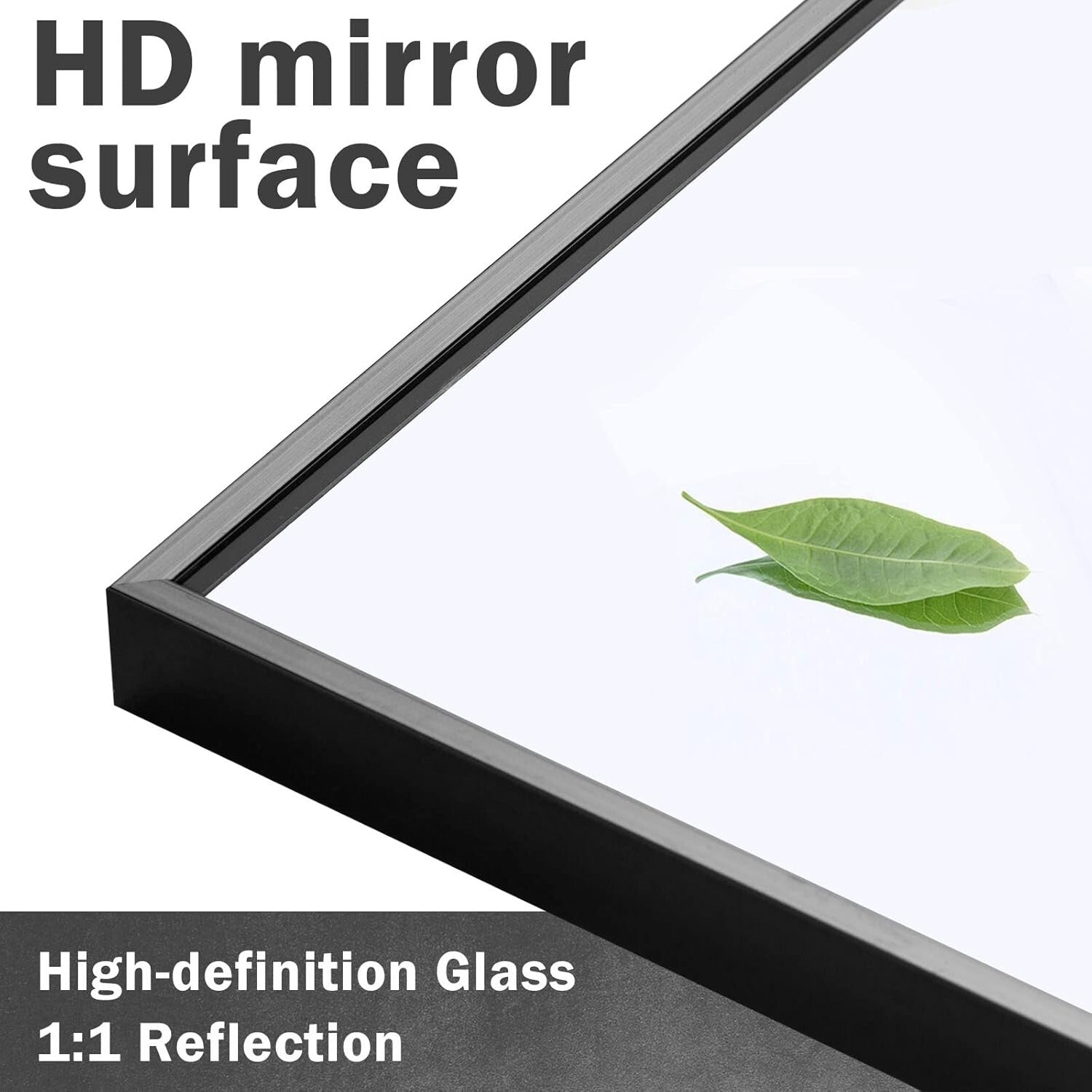 Versatile 64"x21" Full-Length Mirror - Leaning or Wall-Mounted Aluminum Beauty