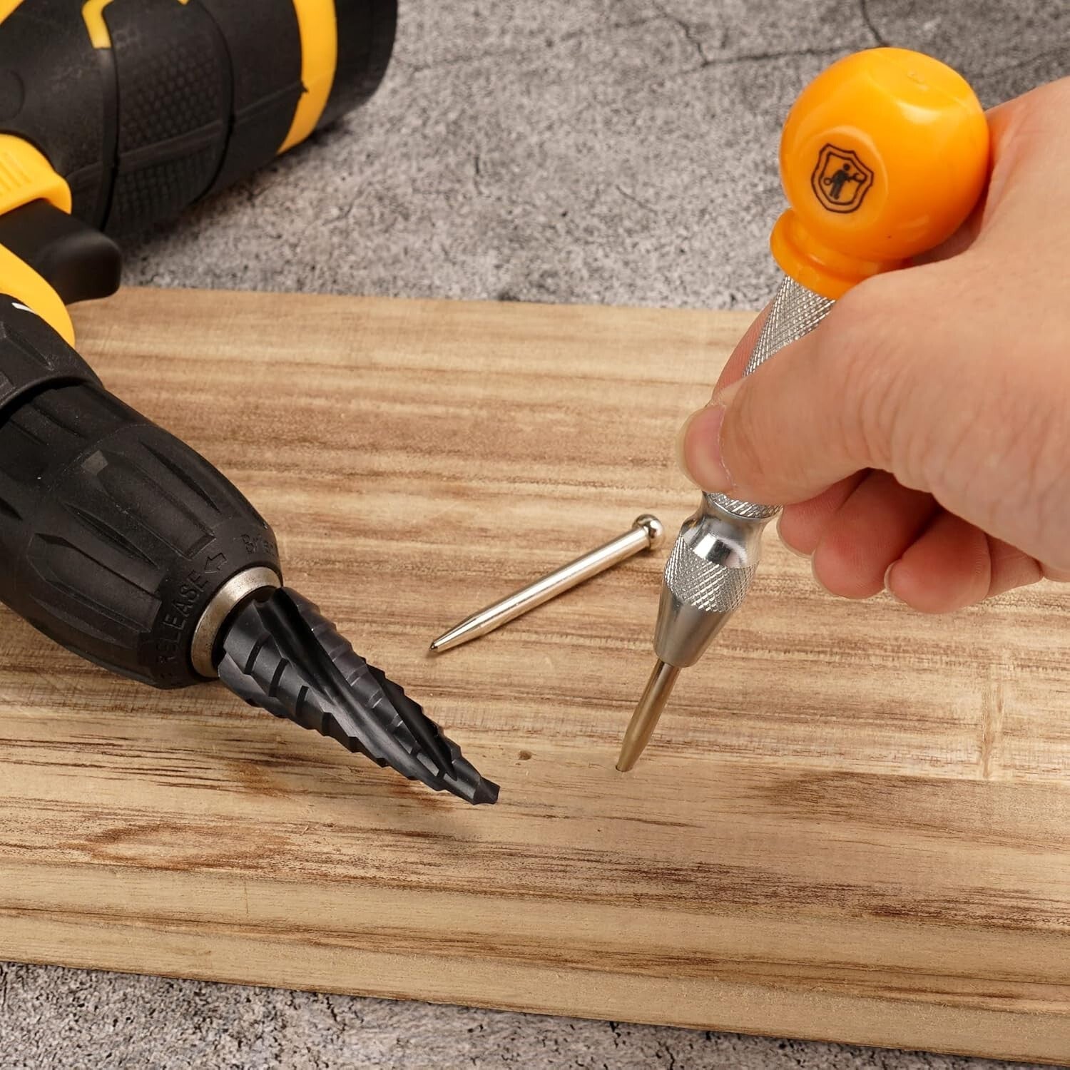 Heavy-Duty Cobalt Step Drill Bit Set, 3PCS with Magnetic Hex Shank & 4 Flutes