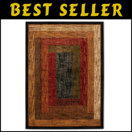 Stylish Low Pile Area Rug 7'8" x 10'4" - Fade & Stain Resistant for Living Rooms