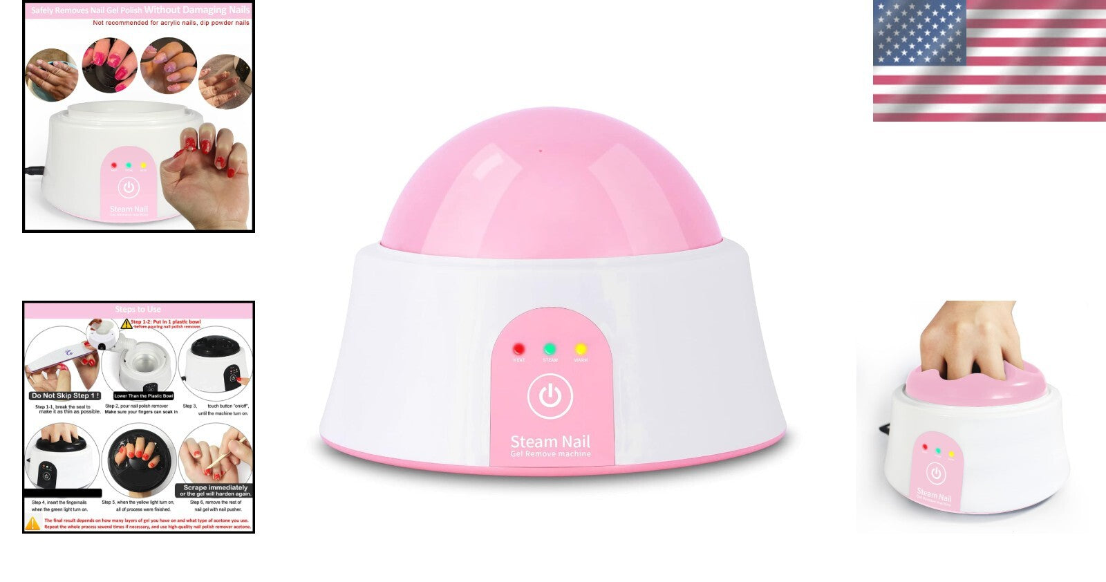 Innovative Nail Steamer for Gentle Gel Polish Removal - Lightweight & Effective