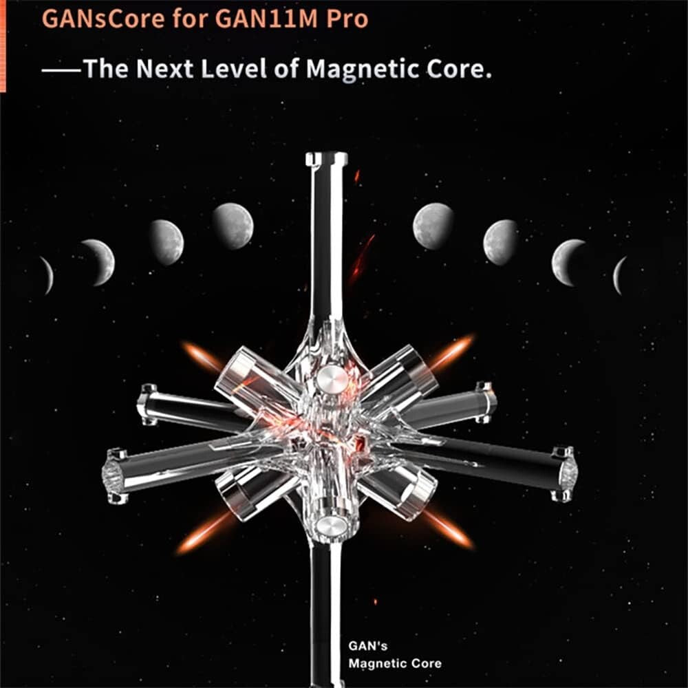 GAN 11M Pro 3x3 Magnetic Speed Cube – Ultimate Adjustable Puzzle (Frosted)