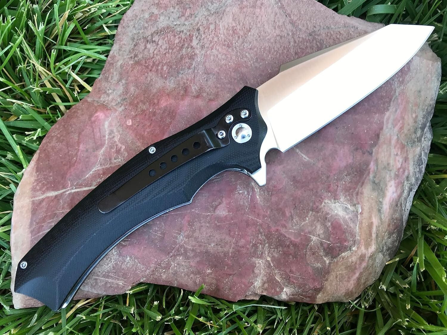 High-Performance G10 Folding Knife - Reliable 9Cr18MoV Blade & Clip Sheath