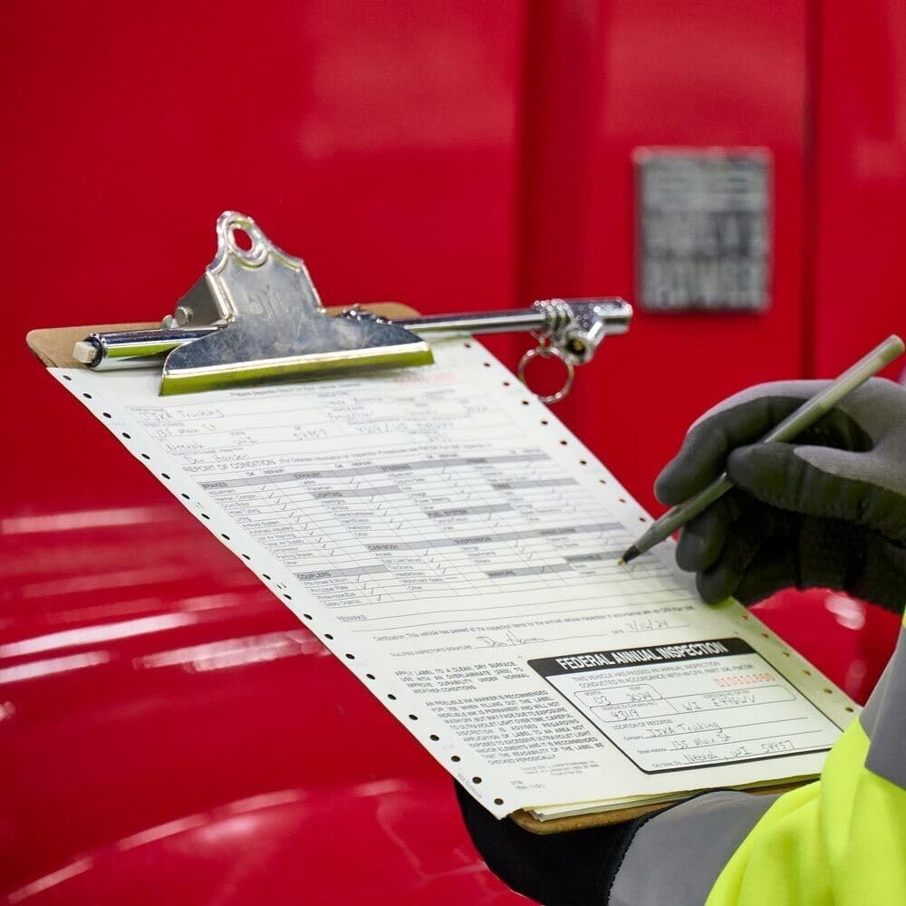 2-Ply Carbonless Annual Inspection Forms with Decals - 100 Count for Safety