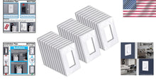 Load image into Gallery viewer, Modern 1-Gang Screwless Wall Plates - 30-Pack Glossy Finish in Snow White