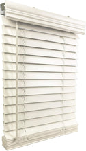 Load image into Gallery viewer, Stylish 2" Faux Wood Cordless Blinds - 34.125" W x 60" H, Easy Installation