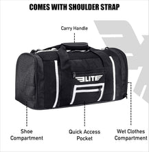 Load image into Gallery viewer, Durable Unisex Athletic Duffel Bag with Dedicated Shoe Compartment – Black
