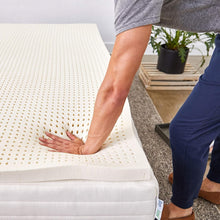 Load image into Gallery viewer, 1 Inch Soft Natural Latex Topper for Full Size Mattress - Eco-Friendly Comfort