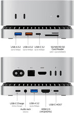 Load image into Gallery viewer, All-in-One Aluminum Docking Station for Mac Mini with 4K HDMI and USB Ports