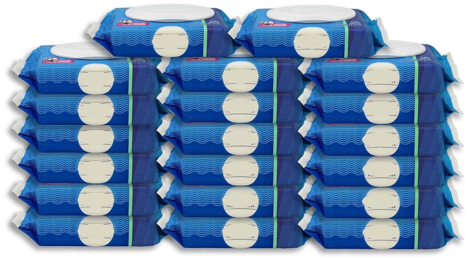 Cottonelle Flushable Wipes – 840 Biodegradable Wipes in 20 Resealable Packs