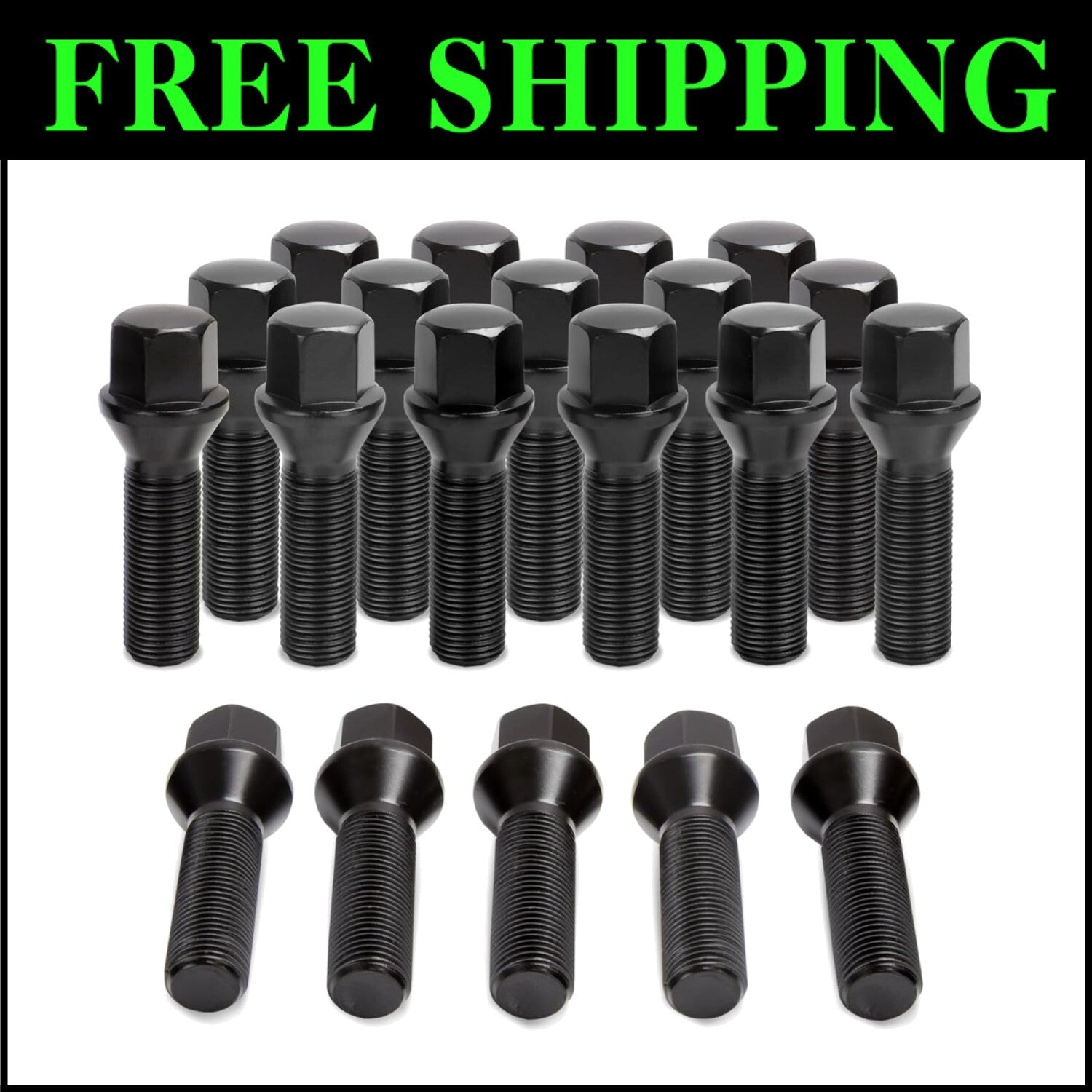 Corrosion-Resistant M14x1.25 Lug Bolts for BMW - Easy Installation, 20pcs