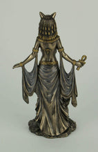 Load image into Gallery viewer, Bastet Egyptian Goddess of Protection Bronze Sculpture - 10-Inch Home Decor