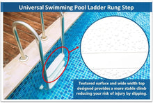 Load image into Gallery viewer, Premium Quality Replacement Steps for Above-Ground Pool Ladders - 3 White Rungs