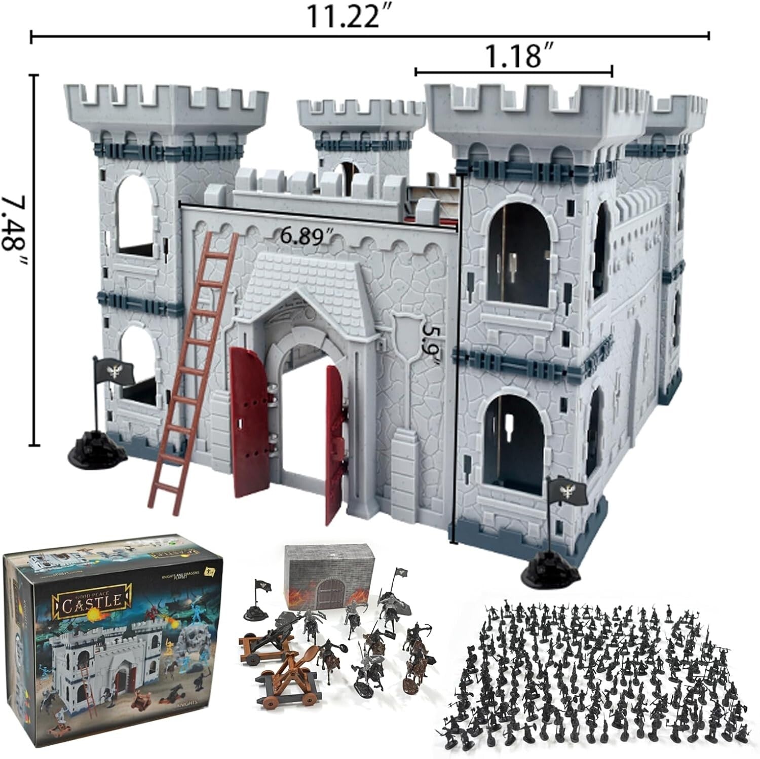 Sturdy Knight Castle Toy with 36 Figures and 8 Cavalries - Ultimate Battle Set