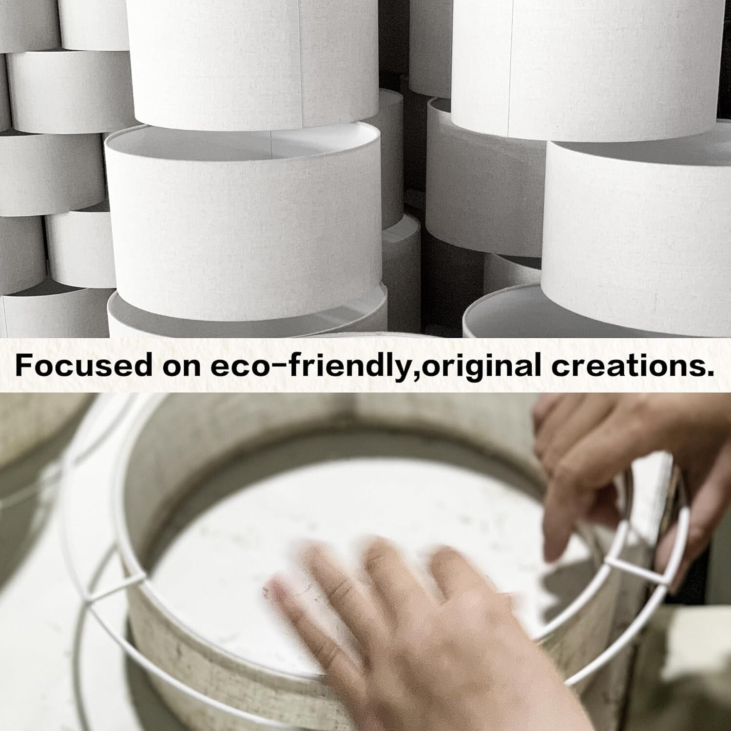 Set of 2 Medium 13" Drum Lamp Shades - Traditional Gray Design for Home Decor