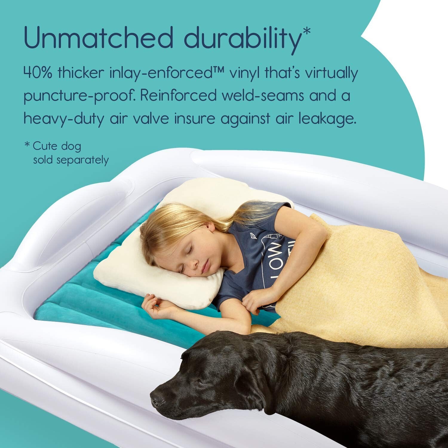 Inflatable Kids Mattress with Extra Tall Bumpers - Ideal for Travel and Camping