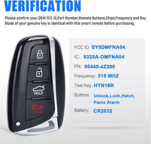 Load image into Gallery viewer, 4 Button Keyless Entry Remote for Hyundai Santa Fe 2013-2018 - Complete Package
