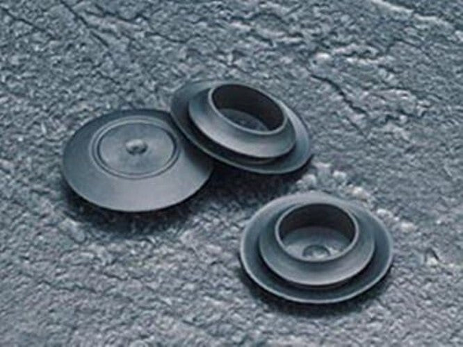 Durable 1" Black Rubber Plugs - 100 Count for Flush Mount Holes - Made in USA