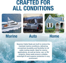 Load image into Gallery viewer, Modern Low-Profile Cable Seal - Black Stainless Steel for Marine Applications