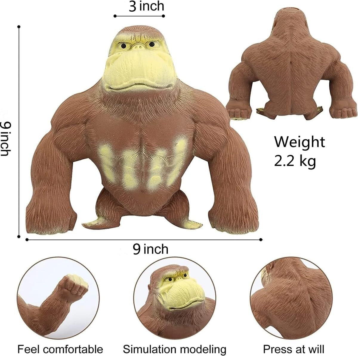 Stretchy Sand-Filled Gorilla Toy - Charming Stress Relief Companion for Everyone