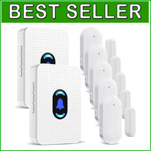 Load image into Gallery viewer, Wireless Door Sensor Chime - 800ft Range with 20 Alerts and Adjustable Volume