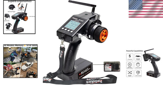 5-Channel 2.4GHz RC Transmitter with Gyro RX: 30 Models Storage & Telemetry