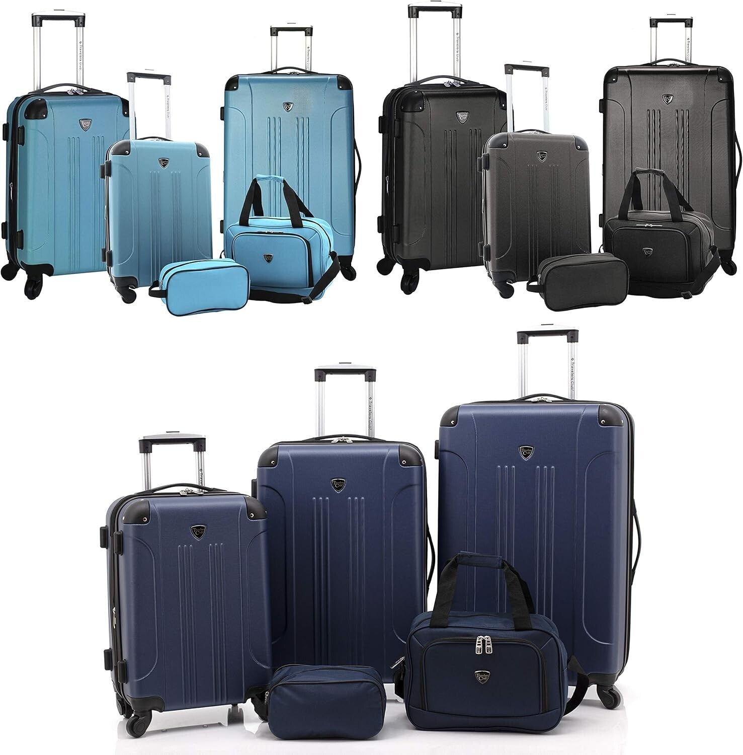 Expandable Chicago Hardside Spinner Luggage Set - 95 Liters Total Capacity