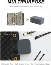 Load image into Gallery viewer, Updated Design Large Jewelry Travel Case with Removable Dividers - Perfect Gift