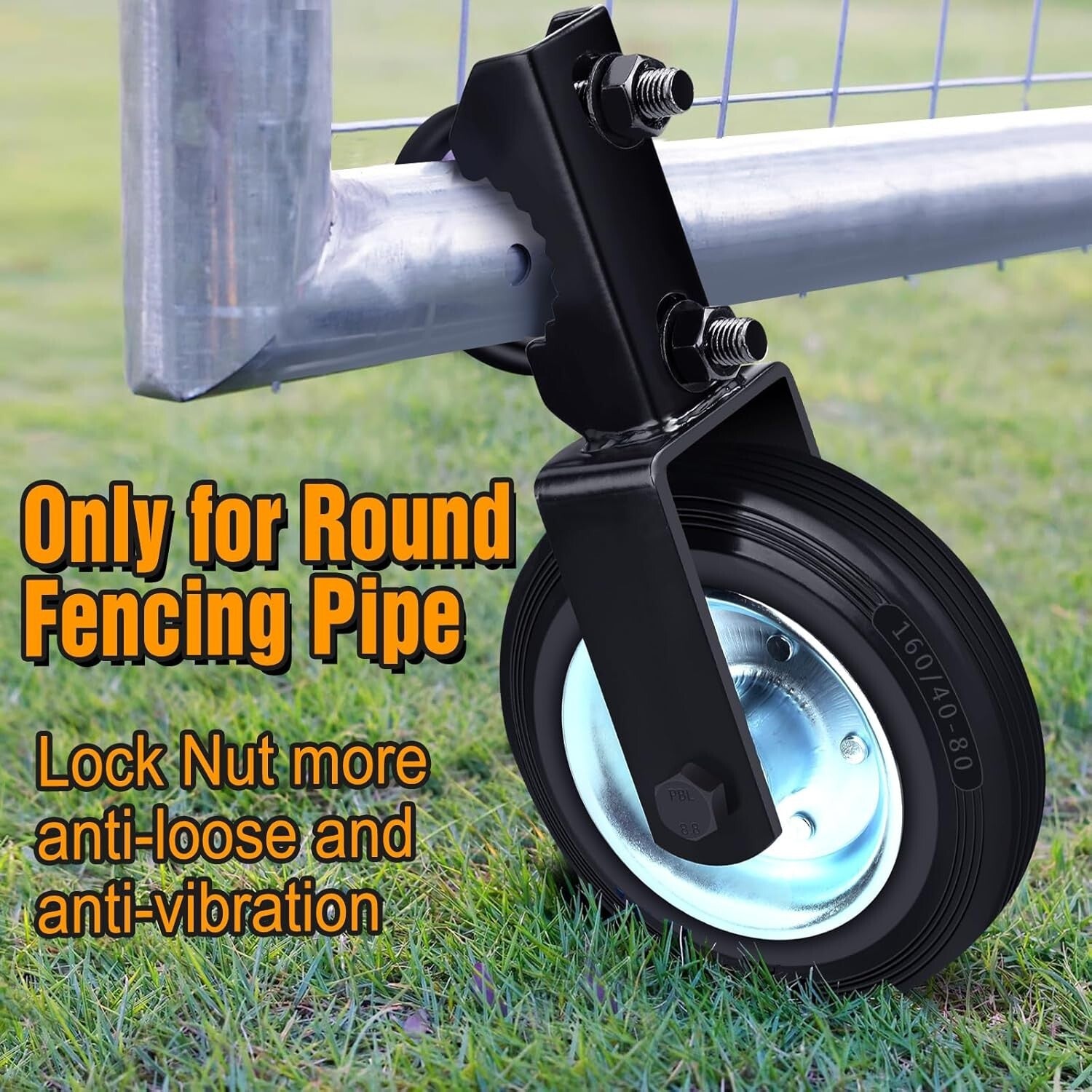Effortless Rolling Gate Wheels for Metal Gates - Set of 2, Stable & Reliable