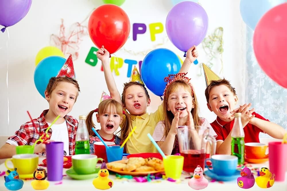 Assorted Rubber Duckies, 2 Inch - Magical Toys for Kids' Parties & Showers