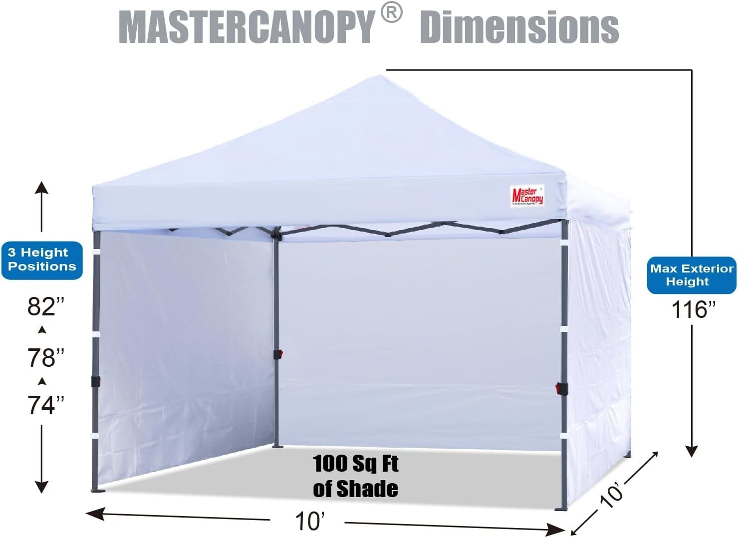 Spacious Heavy-Duty 10x10 Canopy Tent with Multiple Sidewalls for Events