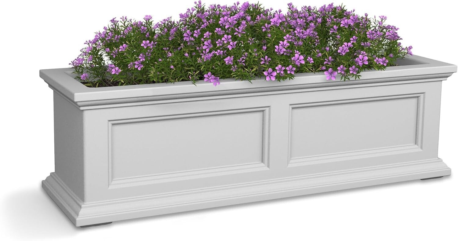 Durable 3-Foot Weather-Resistant Window Box Planter – Self-Watering Convenience