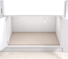 Load image into Gallery viewer, Taupe Under Sink Mat - Silicone Waterproof Tray for Kitchen Cabinets 34.25"x22"