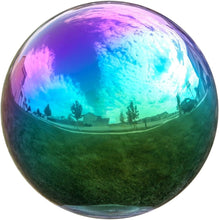 Load image into Gallery viewer, Vibrant 12" Stainless Steel Gazing Globe - Perfect for Modern Garden Design